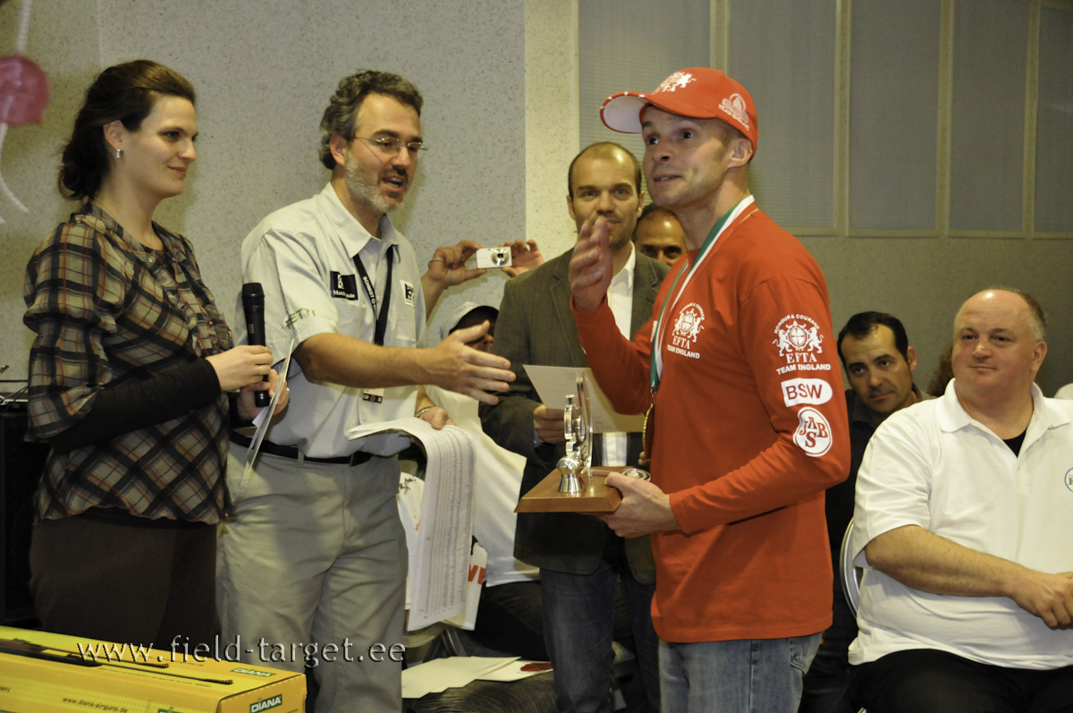 Vedrupüsside maailmameister on Paul James Inglismaalt 121 tabamusega